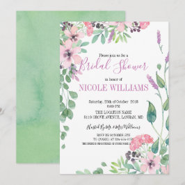 RUSTIC Lavendel Aquarell Blume Brautparty Einladung