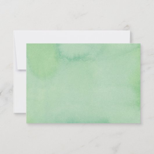 RUSTIC Lavender Aquarell Blätter RSVP Card (Rückseite)