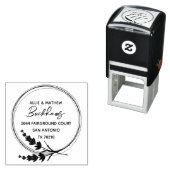 Rustic Lavender Elegante Wedding Rücksendeadresse Permastempel (Beispiel)