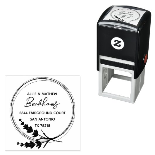 Rustic Lavender Elegante Wedding Rücksendeadresse Permastempel (Beispiel)