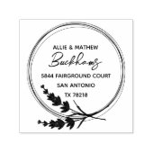 Rustic Lavender Elegante Wedding Rücksendeadresse Permastempel (Design)