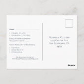 Rustic Lavender Eucalyptus Bouquet Wedding RSVP Postkarte (Rückseite)