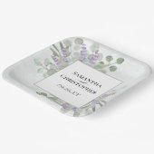 Rustic Lavender & Eucalyptus Elegant Boho Wedding Pappteller (Gewinkelt)