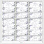 Rustic Lavender Eucalyptus Greenerity Guest Addres Aufkleber (Blatt)