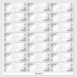 Rustic Lavender Eucalyptus Greenerity Guest Addres Aufkleber
