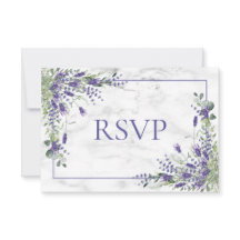 Rustic Lavender Eucalyptus Greenerity Wedding RSVP