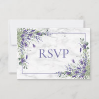 Rustic Lavender Eucalyptus Greenerity Wedding RSVP
