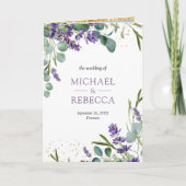 Rustic Lavender Eucalyptus Photo QR Code Wedding Einladung (Vorderseite)