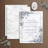 Rustic Lavender Eukalyptus Greenerity Wedding Einladung