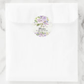 Rustic Lavender Floral Baby Dusche Umschlag Aufkle Runder Aufkleber (Tasche)