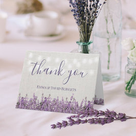 Rustic Lavender Floral Elegant Hochzeit Vielen Dan Dankeskarte