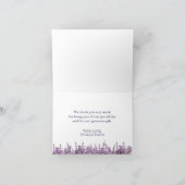 Rustic Lavender Floral Elegant Hochzeit Vielen Dan Dankeskarte (Innenseite)