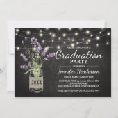 Rustic Lavender Graduation Party Class of 2025 Einladung (Vorderseite)