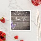Rustic Lavender Lights Wedding Vielen Dank Serviette (Beispiel)