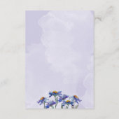 Rustic Lavender Lila Daisies Wedding Details Begleitkarte (Rückseite)