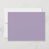 Rustic Lavender Lila Wildblume Hochzeit RSVP Einladung (Rückseite)