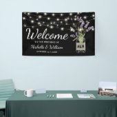 Rustic Lavender Mason Jar Lights Wedding Banner (Messeveranstaltung)