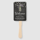 Rustic Lavender Mason Jar Wedding Programm Fächer (Vorderseite)
