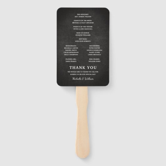 Rustic Lavender Mason Jar Wedding Programm Fächer (Rückseite)