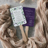 Rustic Lavender und Eukalyptus Wedding Program Fan Fächer
