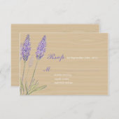 Rustic Lavender Wedding RSVP Karte (Vorne/Hinten)