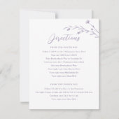 Rustic Lavender Wildblume Hochzeitskarte Einladung (Vorderseite)