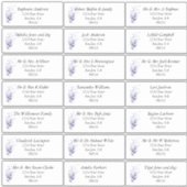 Rustic Leafy Guest Name Address Labels (Vorderseite)