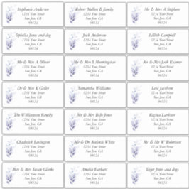 Rustic Leafy Guest Name Address Labels