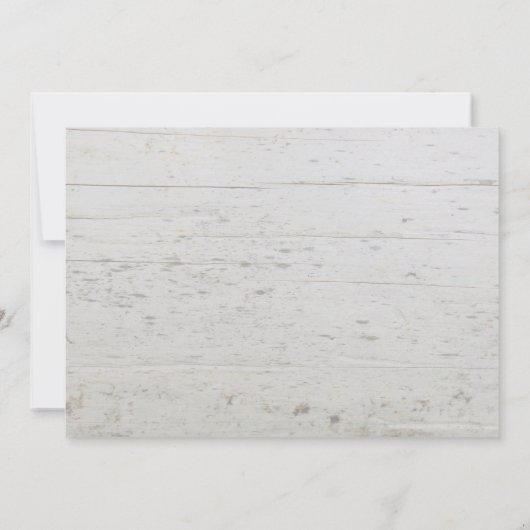 Rustic leaves on barn wood monogram photo Wedding Einladung (Rückseite)