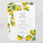 Rustic Lemon Sie fand ihren Hauptpresse Bridal Einladung (Vorne/Hinten)