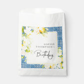 Rustic lemons Mediterranean birthday Geschenktütchen (Vorderseite)