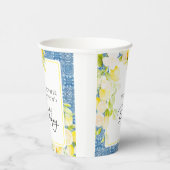 Rustic lemons Mediterranean birthday Pappbecher (Rechts)