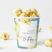 Rustic lemons Mediterranean birthday Pappbecher
