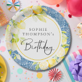 Rustic lemons Mediterranean birthday Pappteller