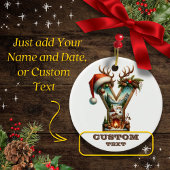 Rustic Letter Y Christmas Personalisiert Initial Keramik Ornament