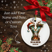 Rustic Letter Y Christmas Personalisiert Initial Keramik Ornament