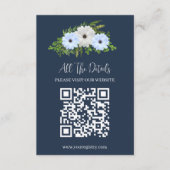 Rustic Light Blue and White Floral Quinceañera  Begleitkarte (Vorderseite)