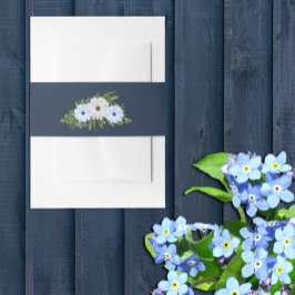 Rustic Light Blue and White Floral Quinceañera Einladungsbanderole