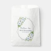 Rustic Light Blue and White Floral Quinceañera Geschenktütchen (Vorderseite)