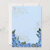 Rustic Light Blue Country Boots Charra Quinceañera Einladung (Rückseite)