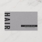 Rustic Light Gray Monochrome Haare Stylist Barber Visitenkarte (Vorderseite)