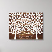 Rustic Lights Guest Book Leinwand - 100 Unterschri (Vorderseite)