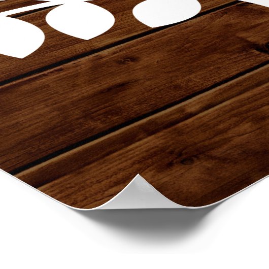 Rustic Lights Guest Book Poster - 250 Unterschrift (Ecke)