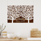 Rustic Lights Guest Book Poster - 250 Unterschrift (Küche)