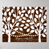 Rustic Lights Guest Book Poster - 50 Unterschrifte (Vorne)