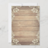 Rustic Lights,Lace,Boots Sunflowers Quinceañera Einladung (Rückseite)