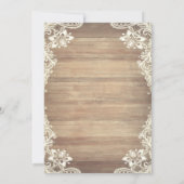 Rustic Lights,Lace Sunflowers Sweet 16 Party Einladung (Rückseite)