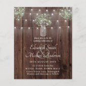 Rustic Lights Mason Jars Gypsophila Budget Hochzei (Vorderseite)