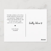 Rustic Lights Wood Danke Brautparty Postkarte (Rückseite)