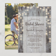 Rustic Lights Wood Foto Brautparty